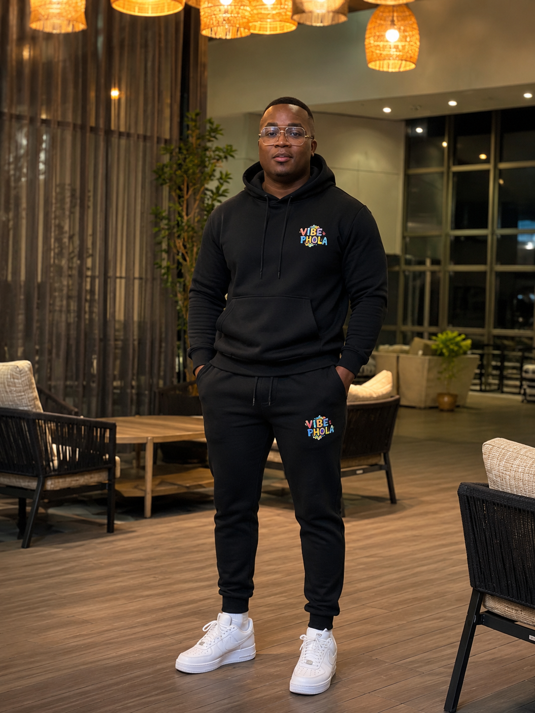 Vibe Phola™ Black Tracksuit
